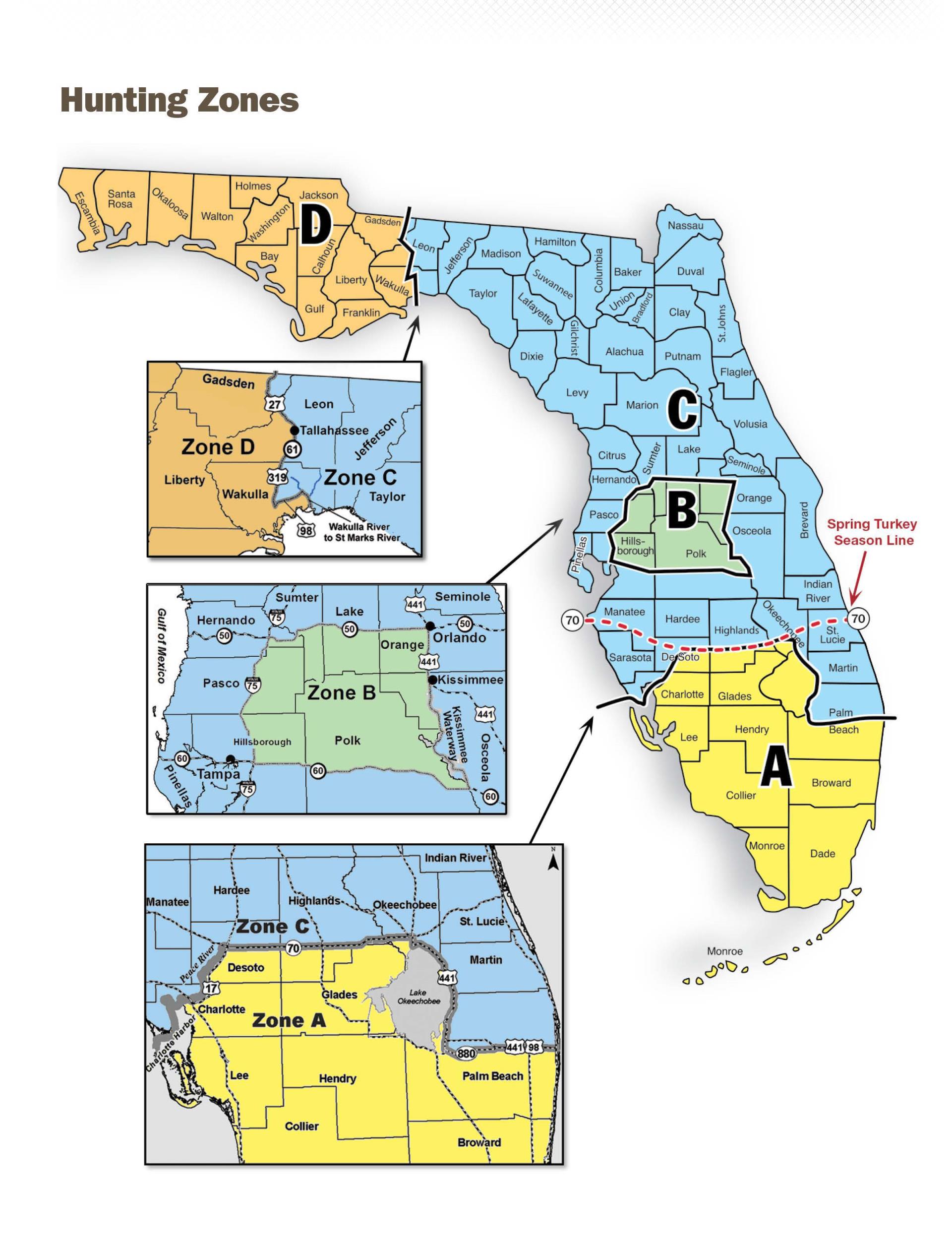 okeechobee florida hunting zone map